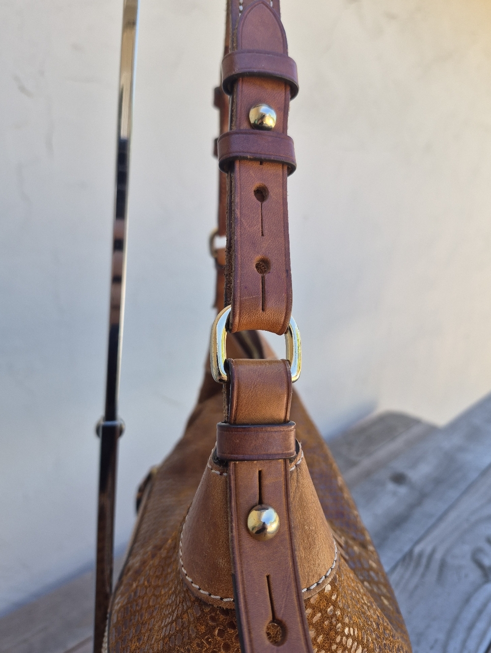 Dooney & Bourke Erica Snakeskin Hobo Shoulder Bag - Picture 8 of 14
